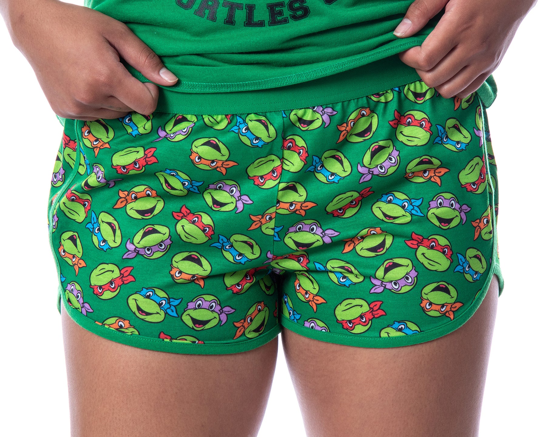Nickelodeon Women's Teenage Mutant Ninja Turtles 2 Piece Pajama Set Jogger  (M) Multicolored at  Women's Clothing store