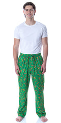 Nickelodeon Men's Teenage Mutant Ninja Turtles TMNT Allover Loungewear Sleep Bottoms Pajama Pants