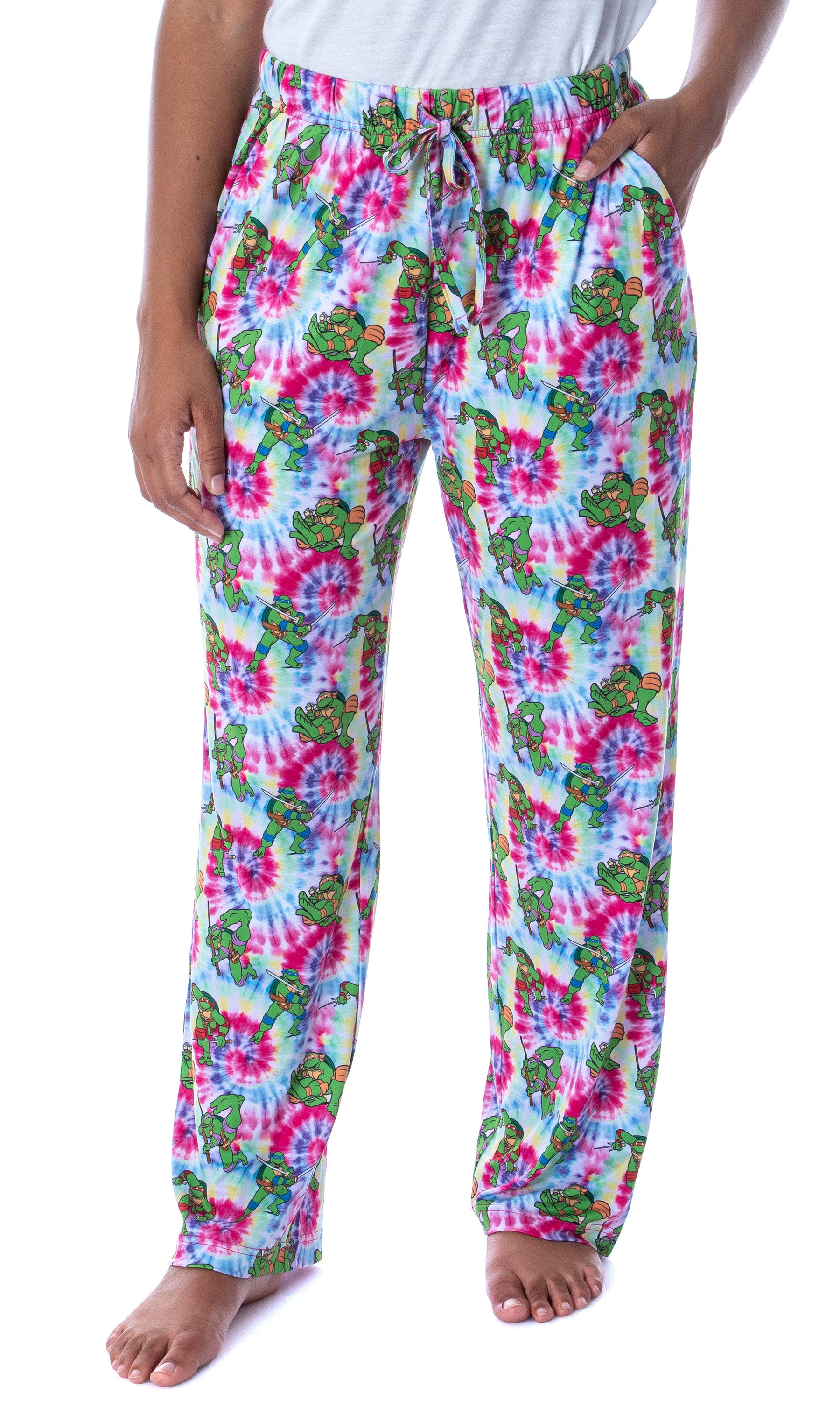 Teenage Mutant Ninja Turtles Women's Tie-Dye Sleep Pajama Set Short (Large)  Multicoloured