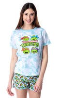 Teenage Mutant Ninja Turtles Women's Tie-Dye Sleep Pajama Set Short