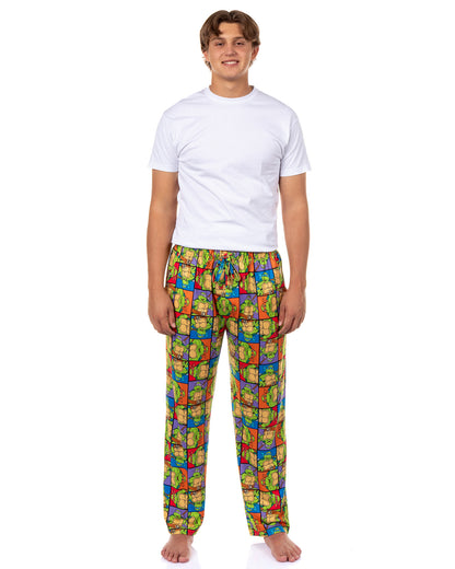 Teenage Mutant Ninja Turtles Pajama Pants Men's Character Grid Sleep Bottoms