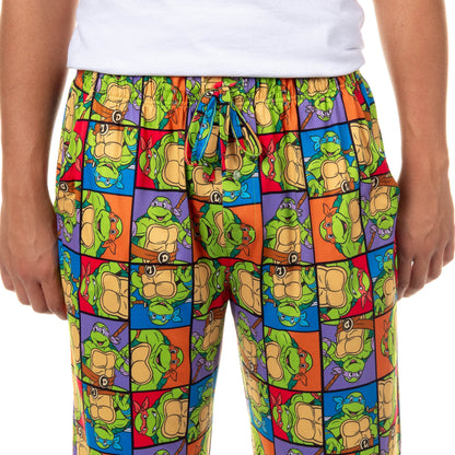 Teenage Mutant Ninja Turtles Pajama Pants Men's Character Grid Sleep Bottoms
