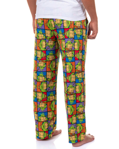 Teenage Mutant Ninja Turtles Pajama Pants Men's Character Grid Sleep Bottoms