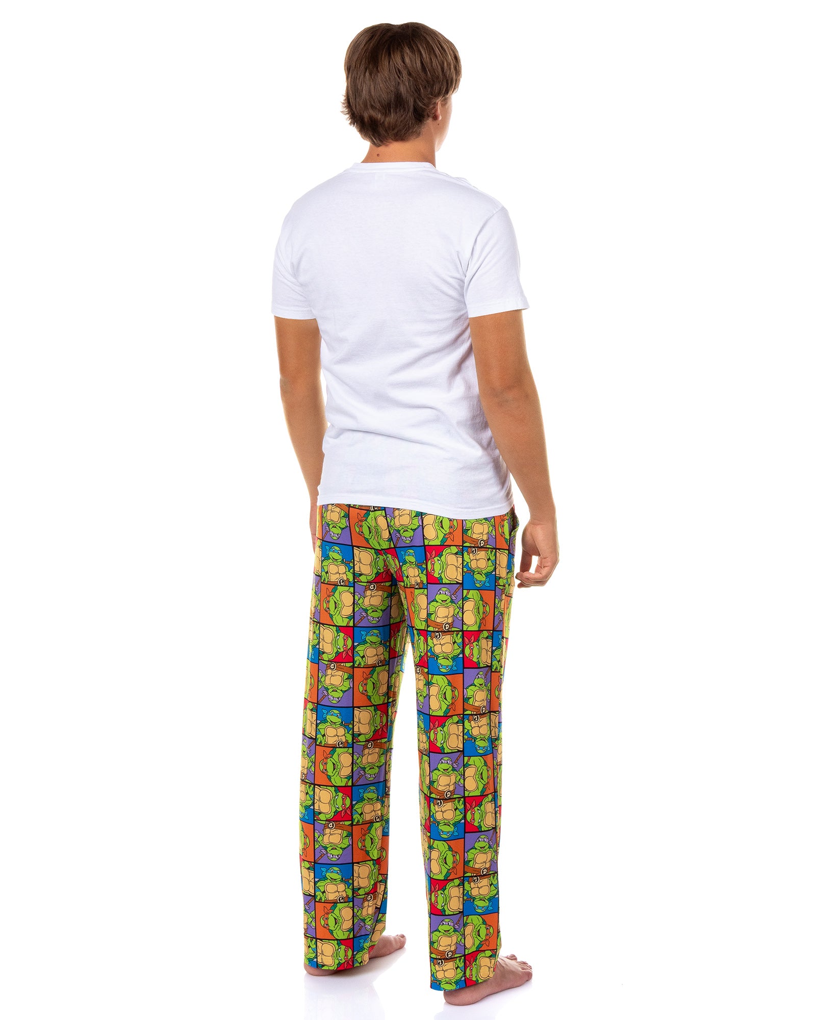 Teenage Mutant Ninja Turtles Pajama Pants Men's Character Grid Sleep Bottoms