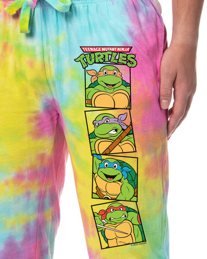 Teenage Mutant Ninja Turtles TMNT Men's Tie-Dye Sleep Jogger Pajama Pants For Adults