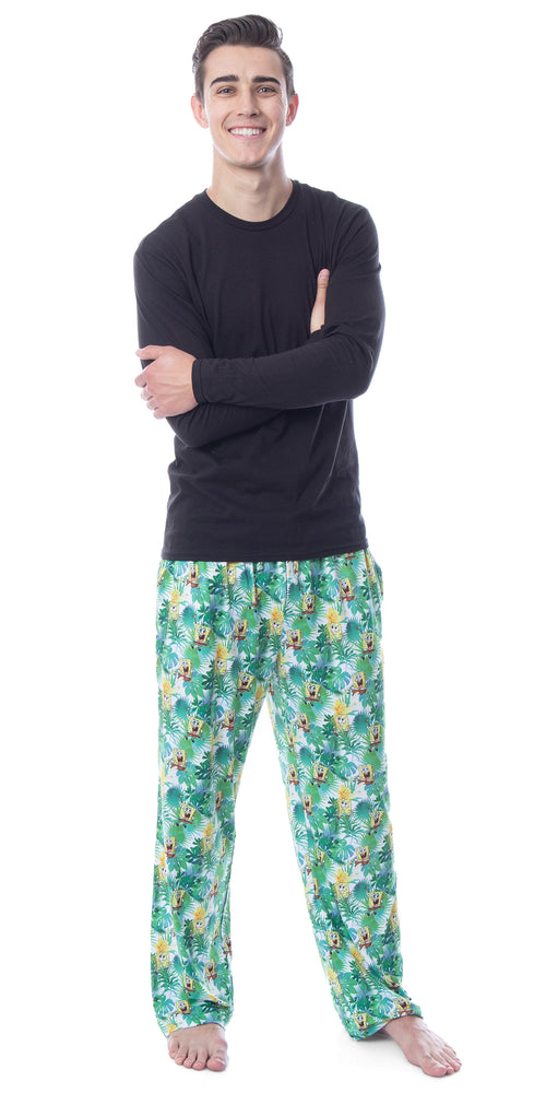 Nickelodeon Mens' SpongeBob SquarePants Tropical Delight Lounge Pajama Pants