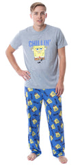 Nickelodeon SpongeBob SquarePants Mens' Chillin' Sleep Pajama Set