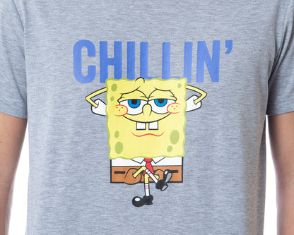 Nickelodeon SpongeBob SquarePants Mens' Chillin' Sleep Pajama Set