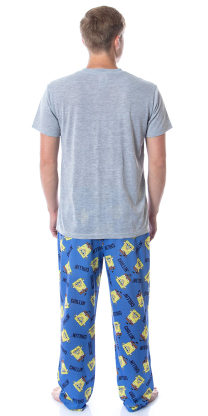 Nickelodeon SpongeBob SquarePants Mens' Chillin' Sleep Pajama Set