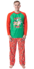 Nickelodeon Mens' SpongeBob SquarePants Krabby Christmas Pajama Set