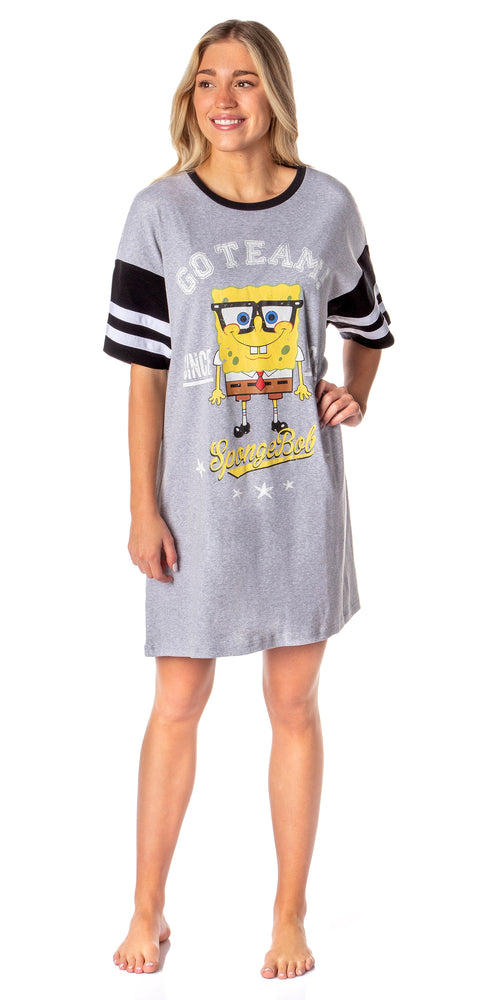 Nickelodeon SpongeBob SquarePants Womens' Go Team! Nightgown Sleep Pajama Shirt