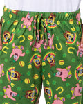 SpongeBob SquarePants Men's Saint Patrick's Day Tossed Print Sleep Pajama Pants For Adults