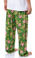 SpongeBob SquarePants Men's Saint Patrick's Day Tossed Print Sleep Pajama Pants For Adults