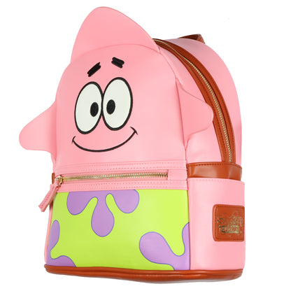 SpongeBob Squarepants Mini Backpack Patrick Embroidered Face Purse Travel Bag