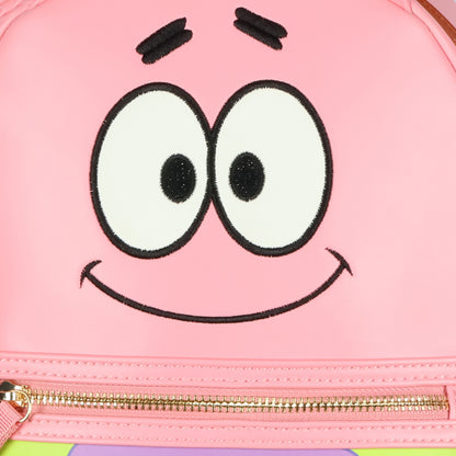 SpongeBob Squarepants Mini Backpack Patrick Embroidered Face Purse Travel Bag