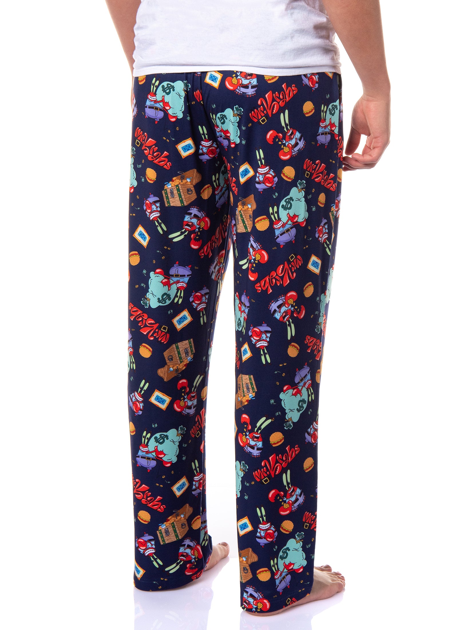 SpongeBob SquarePants Men's Mr. Krabs Money Tossed Print Sleep Pajama Pants