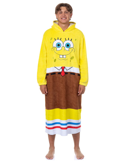 SpongeBob SquarePants Costume Adult Fleece Oversized Blanket Hoodie Pajama