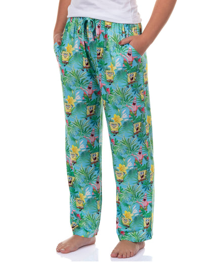 SpongeBob SquarePants Pajamas Women's Tropical Vibe Lounge Sleep Pants