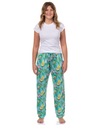 SpongeBob SquarePants Pajamas Women's Tropical Vibe Lounge Sleep Pants