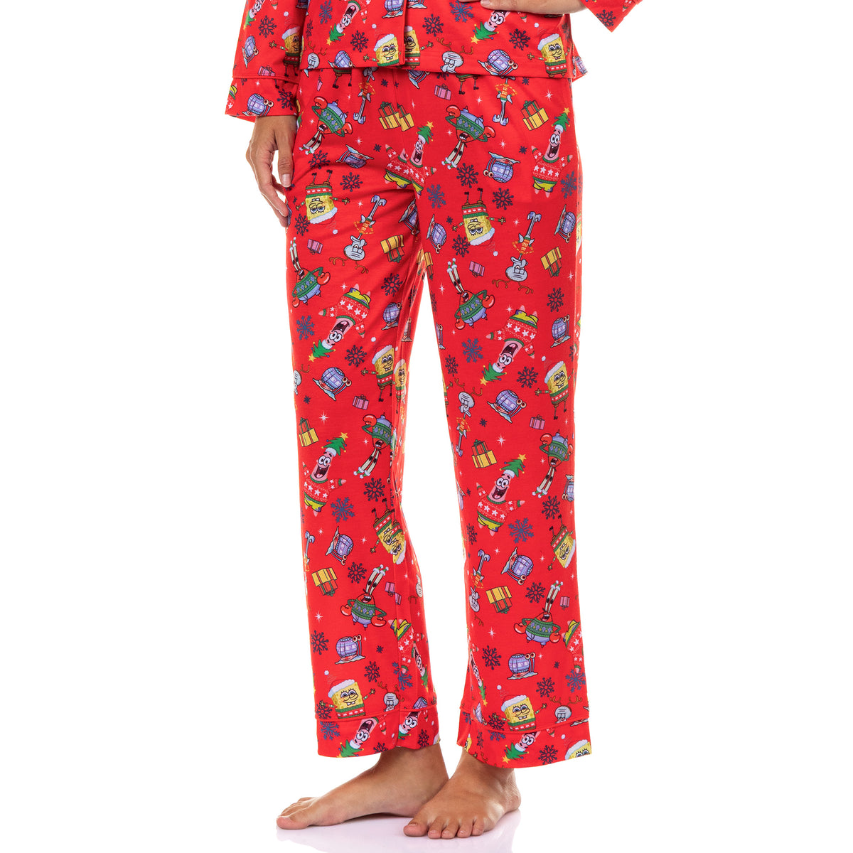 SpongeBob SquarePants Pajamas Women's Holiday Coat Front Sleep Set