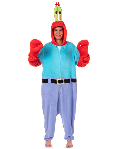 SpongeBob Mr. Krabs Men's Kigurumi Union Suit Hooded Costume Pajama (XXS/XS)