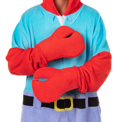 SpongeBob Mr. Krabs Men's Kigurumi Union Suit Hooded Costume Pajama (S/M)