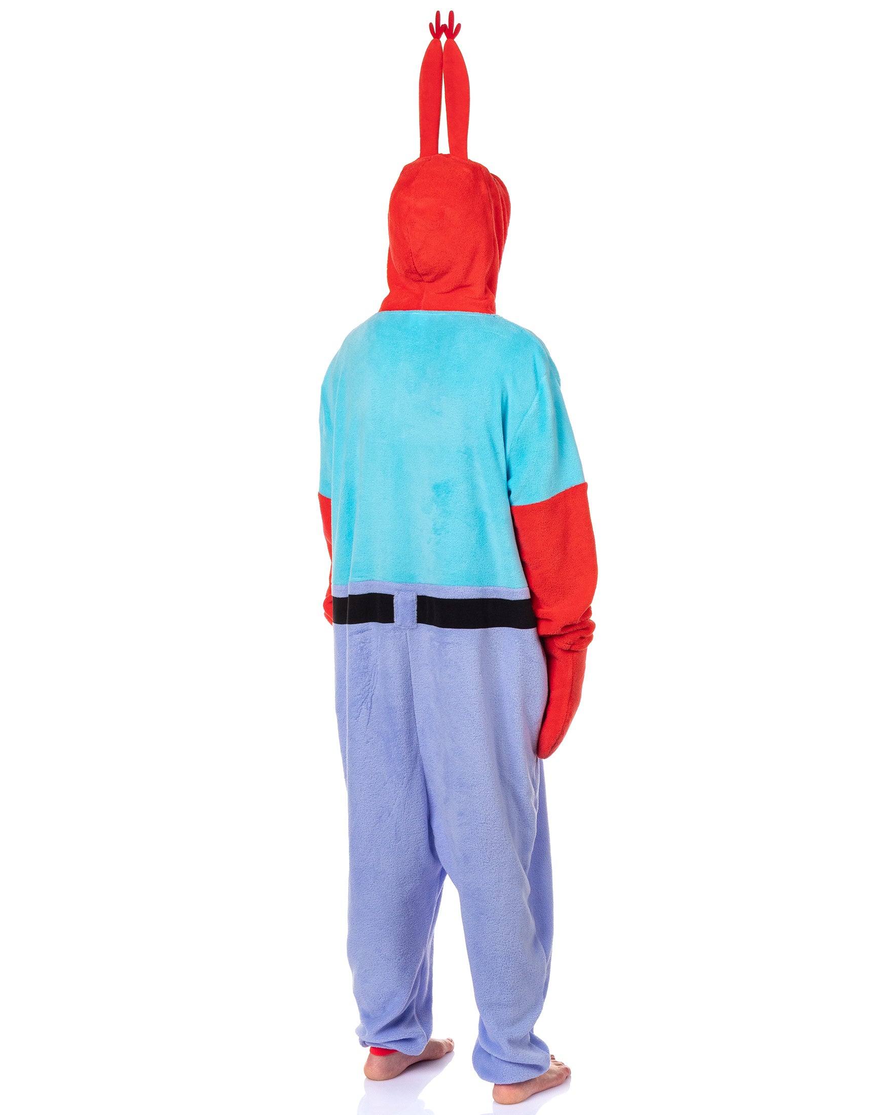 SpongeBob Mr. Krabs Men's Kigurumi Union Suit Hooded Costume Pajama (L/XL)