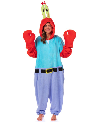 SpongeBob Mr. Krabs Men's Kigurumi Union Suit Hooded Costume Pajama (XXS/XS)