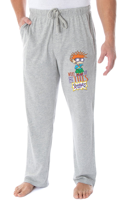 Nickelodeon Men's Rugrats Chuckie Finster Woke Up Like This Loungewear Sleep Bottoms Pajama Pants