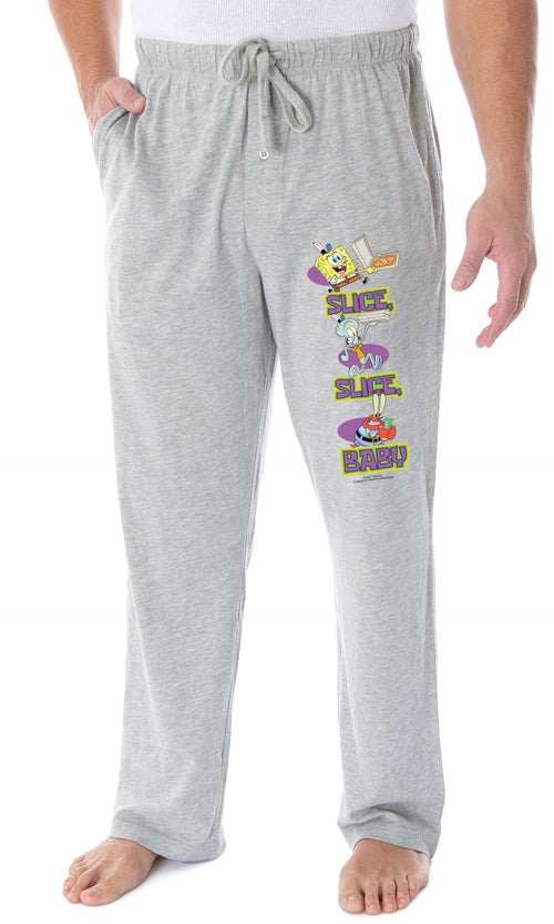 Nickelodeon Men's SpongeBob SquarePants Pizza Slice Slice Baby Loungewear Sleep Bottoms Pajama Pants