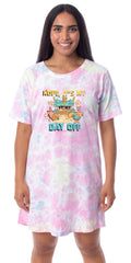 Nickelodeon SpongeBob SquarePants Womens' Nope, It's My Day Off Sandy Patrick Nightgown Sleep Pajama Shirt