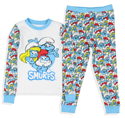 The Smurfs Toddler Kids Smurfette Papa Smurf Brainy Smurf Pajama Set