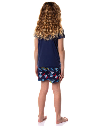 The Smurfs Girls' Smurfette Pose Shorts Sleep Pajama Set