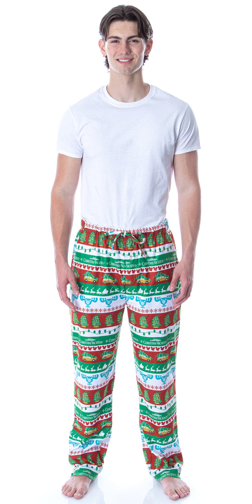 National Lampoon's Christmas Vacation Men's Fair Isle Adult Loungewear Sleep Pajama Pants