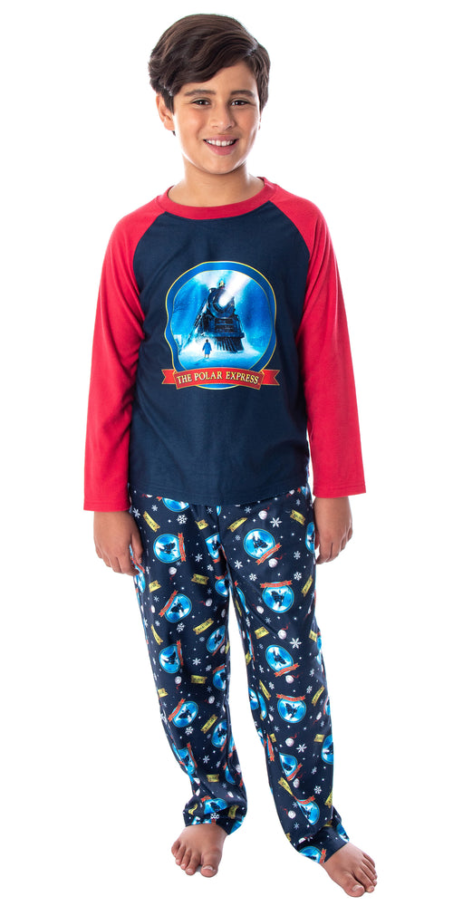 The Polar Express Train Big Kids Raglan Pajama Set