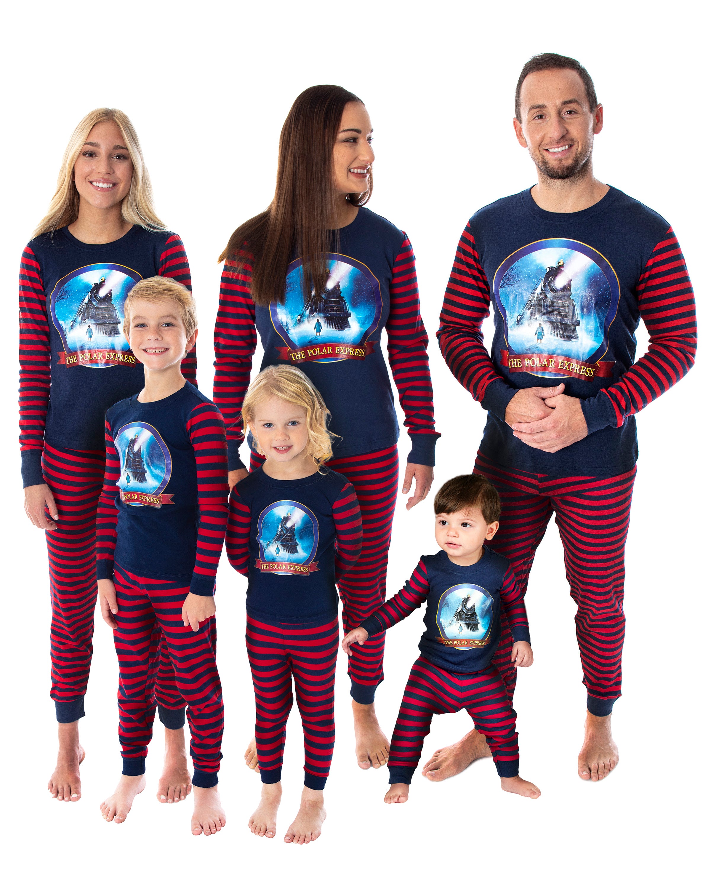 The Polar Express Train Matching Family Pajama Set Tight Fit Cotton Pajamas