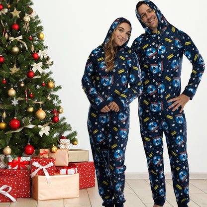 The Polar Express Adult Believe Hooded One-Piece Footless Sleeper Union Suit