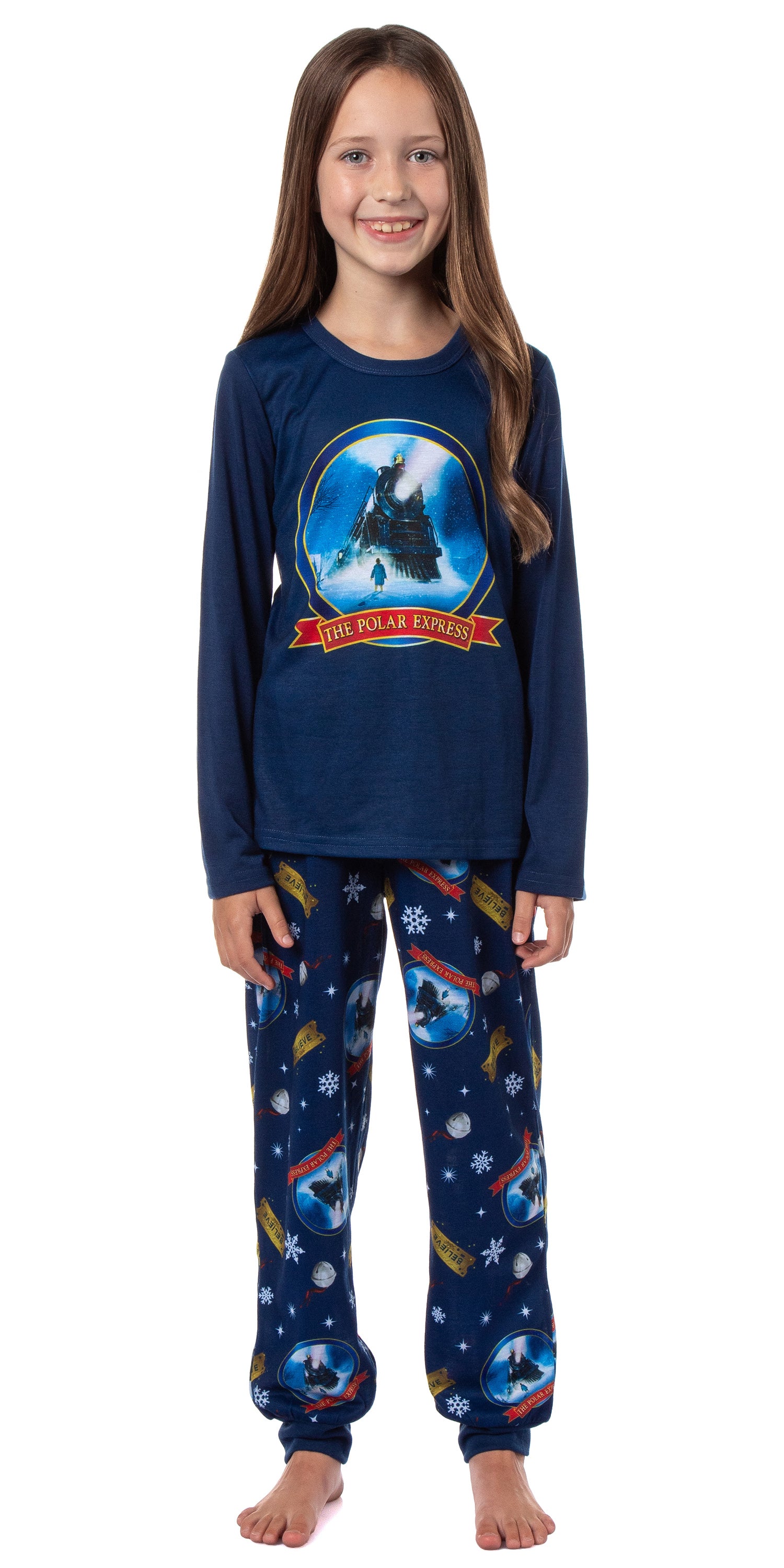 The Polar Express Womens' Train Movie Film Sleep Jogger Pajama Set