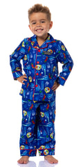 The Polar Express Multiple Sizes Christmas Sleep Collared Button Down Long-Sleeve Pajama Set