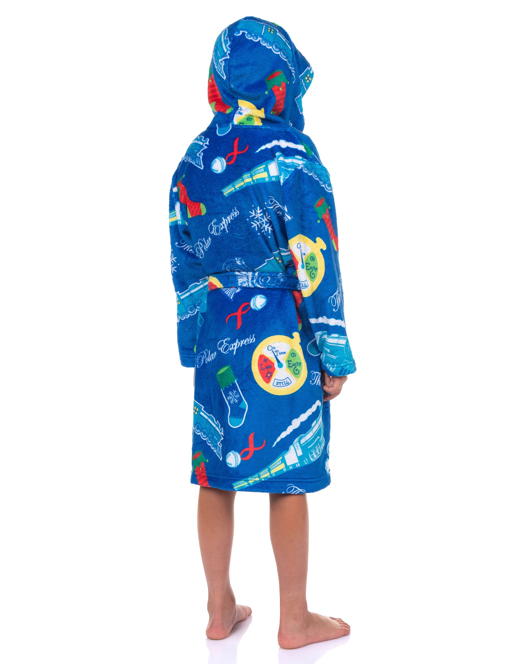 Polar Express Robe Boys' Movie Inspired Design Plush Hooded Bathrobe
