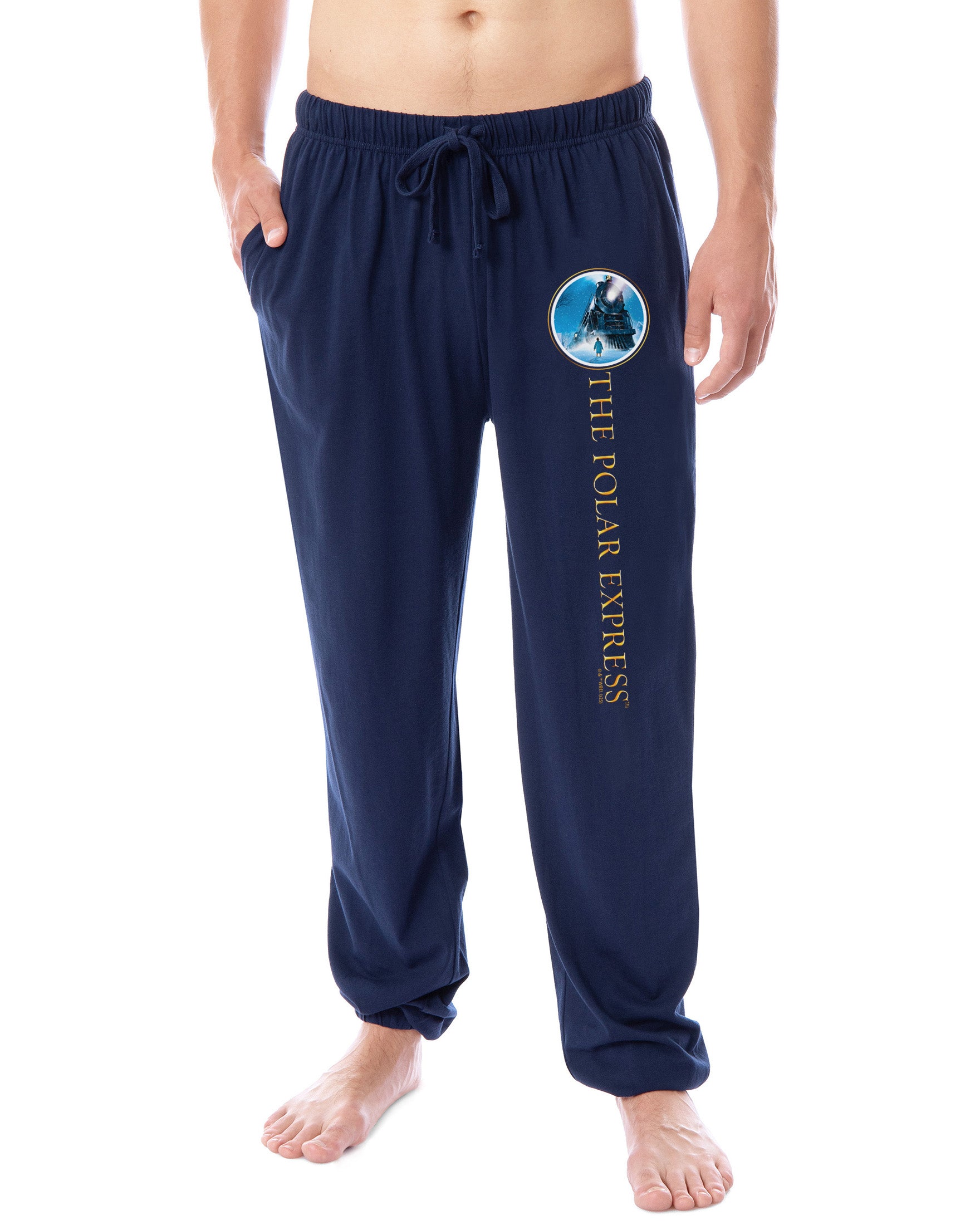 The Polar Express Men's Train Movie Film Logo Sleep Jogger Pajama Pants