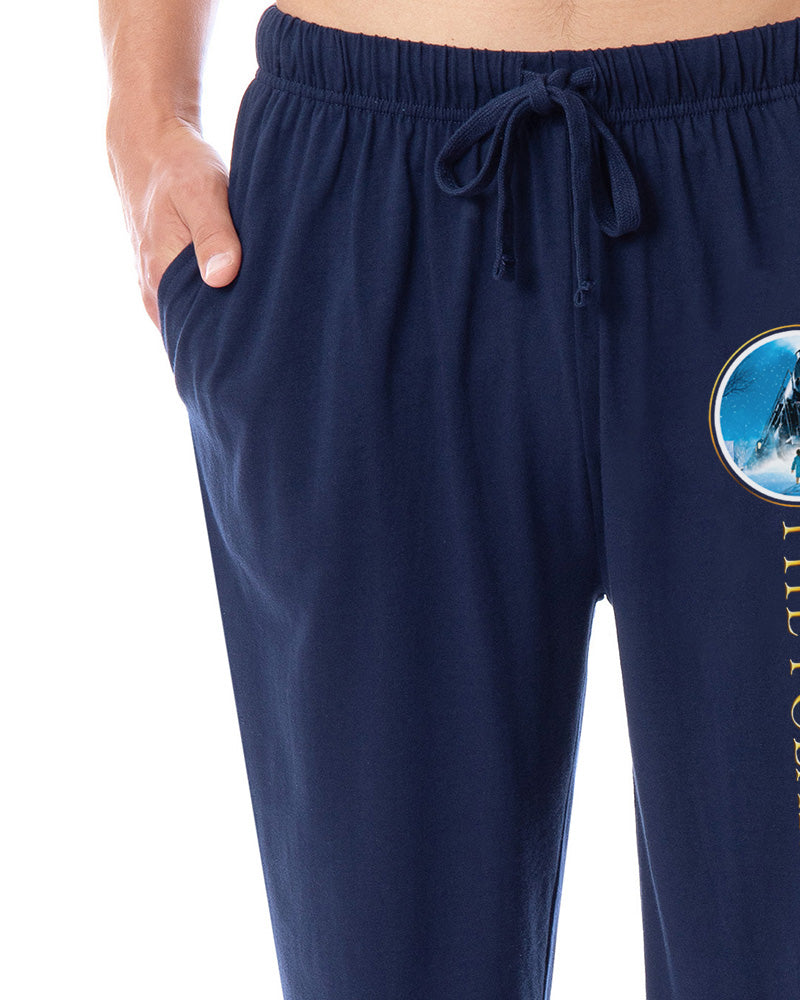 The Polar Express Men's Train Movie Film Logo Sleep Jogger Pajama Pants For Adults