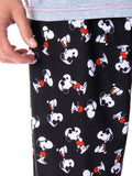 Peanuts Men's Joe Cool Snoopy Pajamas Long Sleeve Raglan Shirt And Pant 2 Piece Pjs Adult Pajama Set