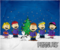 Peanuts Snoopy Charlie Brown And Gang Christmas Caroling Silk Touch Fleece Plush Throw Blanket