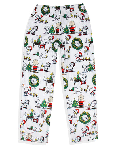 Peanuts Kids Christmas Time All Over Print Smooth Fleece Pajama PJ Pant