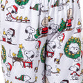 Peanuts Kids Christmas Time All Over Print Smooth Touch Fleece Sleep Bottoms Lounge Pajama Pants for Boys Girls