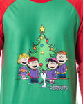 Peanuts Mens' Christmas Holiday Season Sing Along Sleep Pajama Set