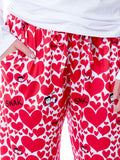 Peanuts Womens' Lucy Snoopy Smak Heart Love Sleep Pajama Pants