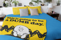Peanuts Charlie Brown This Is Going To Be A Dumb Day Throw Blanket Wall Scroll