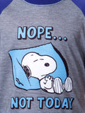 Peanuts Boy's Snoopy Nope Not Today Sleep Pajama Set Short Crewneck